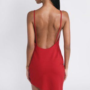 Frances Low Back Mini Bodycon Dress in Red